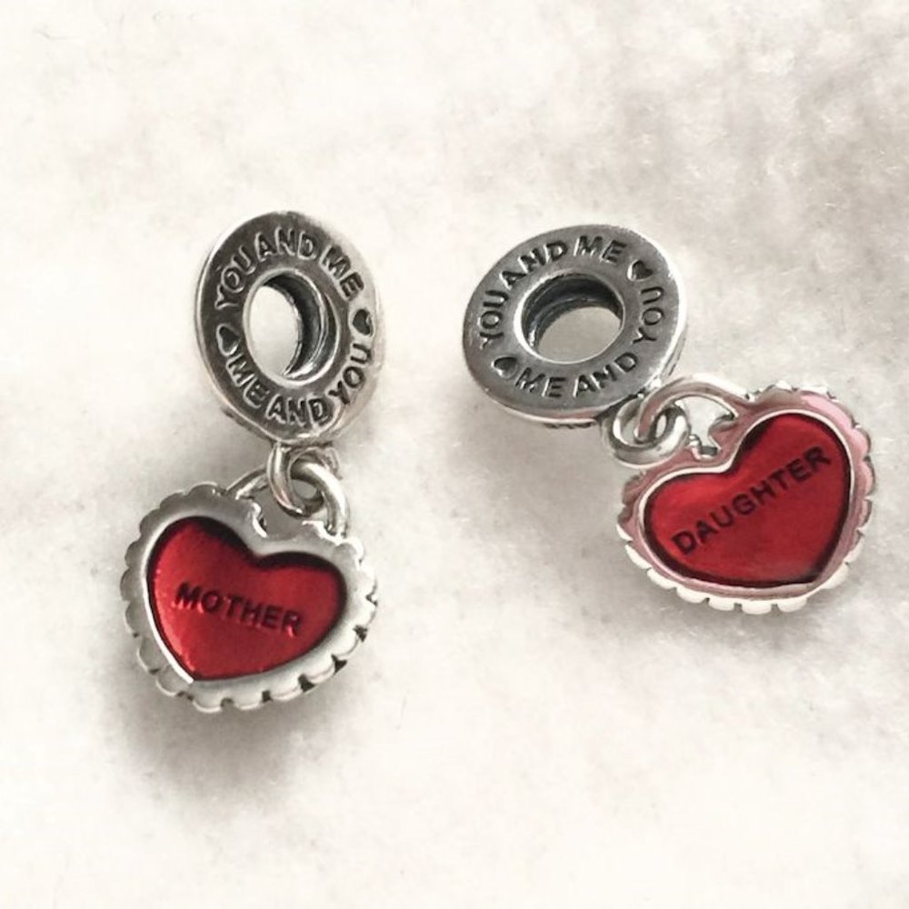 NWOT Pandora Piece of My Heart Mother Daughter Charms